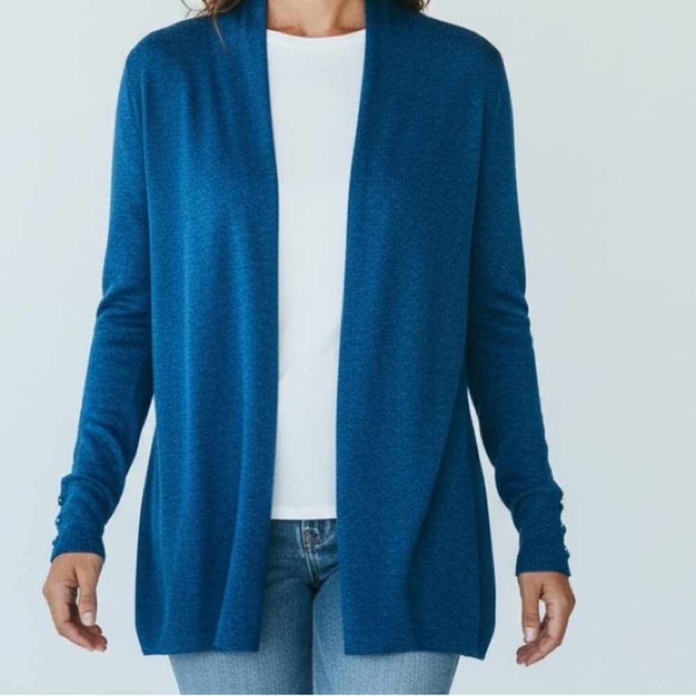 Michael Kors Blue Open-Front Women's Cardigan